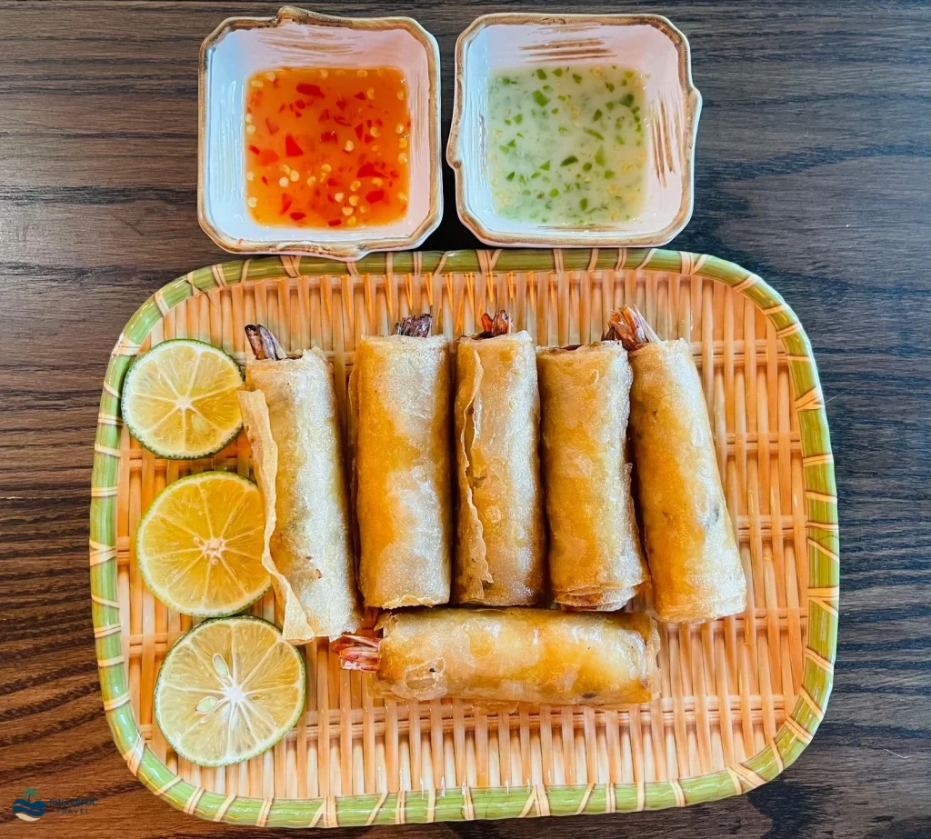 thus kitchen sunset town phu quoc prawn spring roll