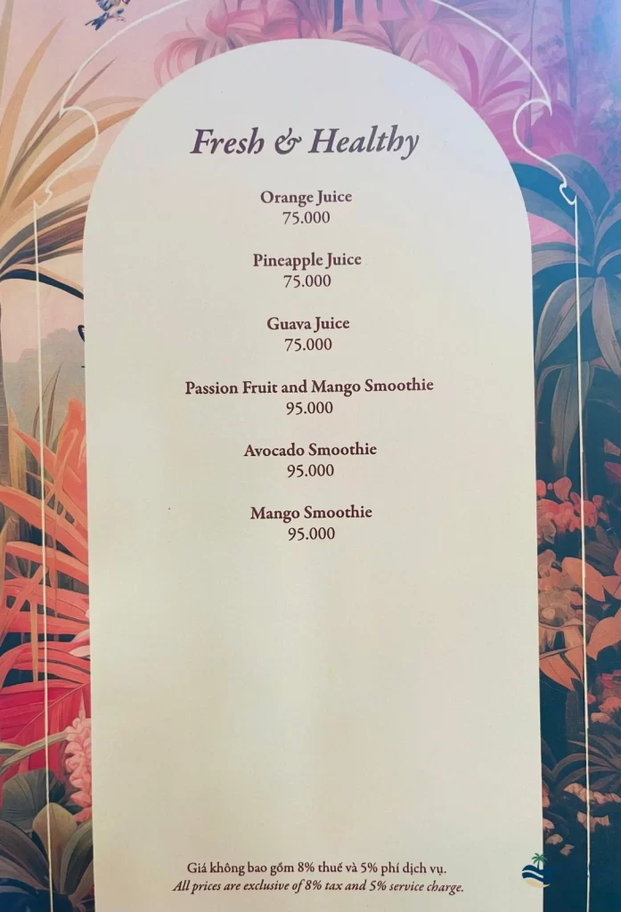 venice cafe sunset town phu quoc menu